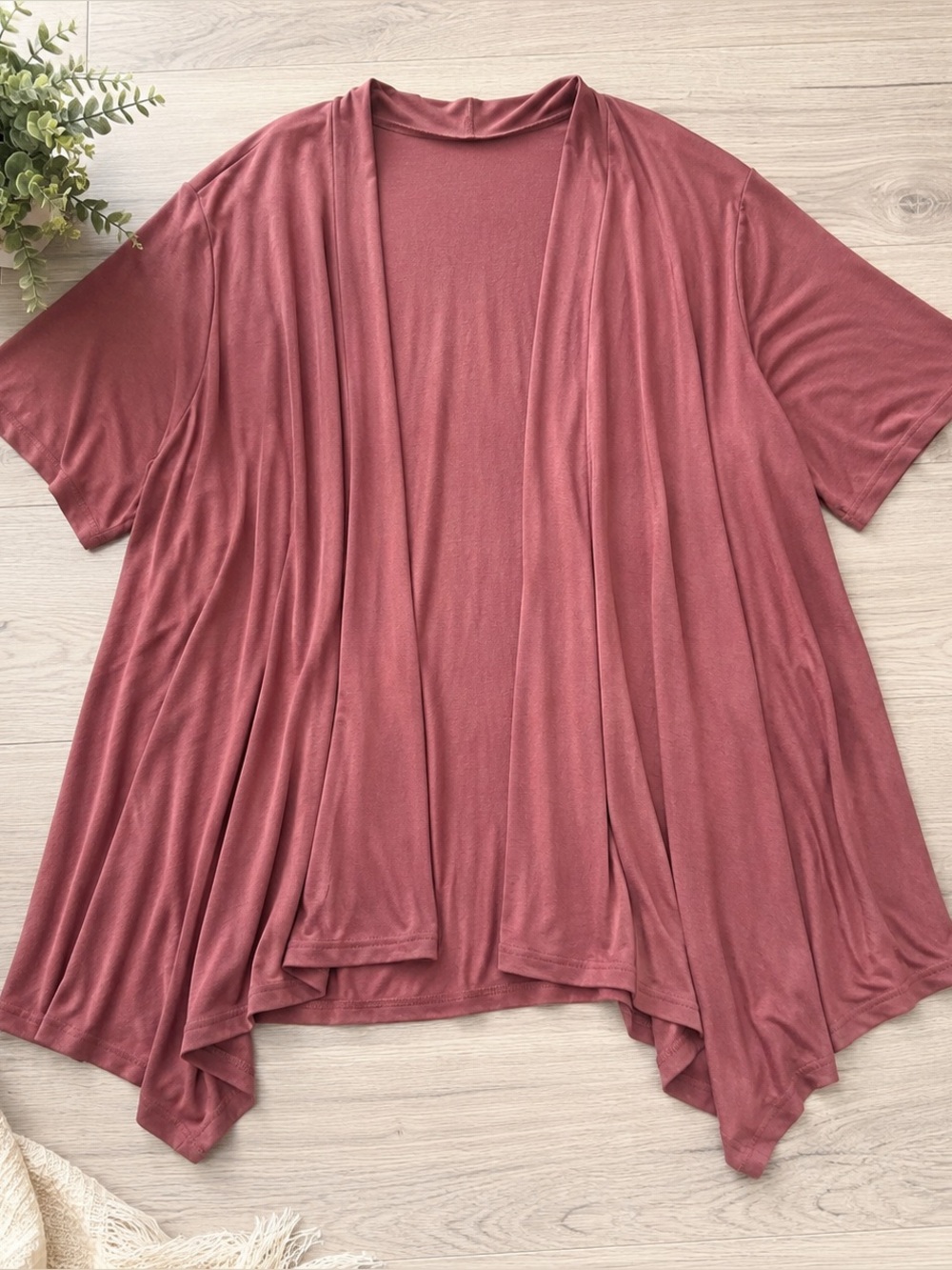 Maurices Mauve Short Sleeve Cardigan Women’s Plus Size 0X